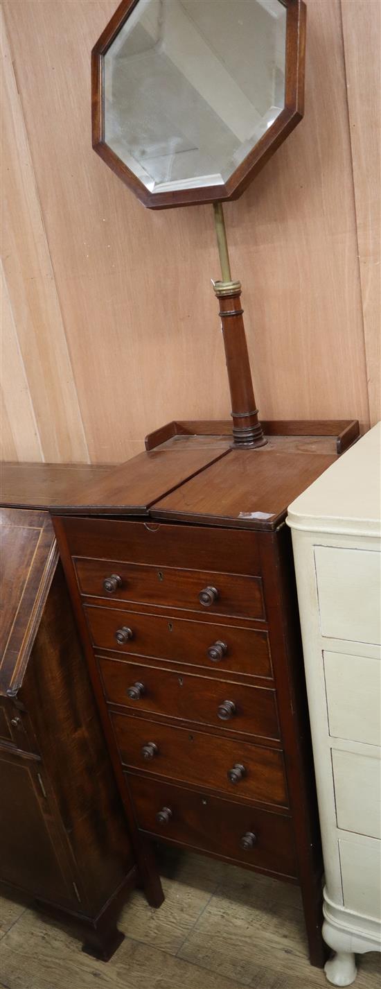 An Edwardian mahogany shaving stand W.40cm